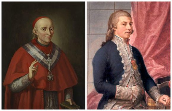 Cardenal Francisco de Lorenzana y Manuel Godoy, Príncipe de la Paz.